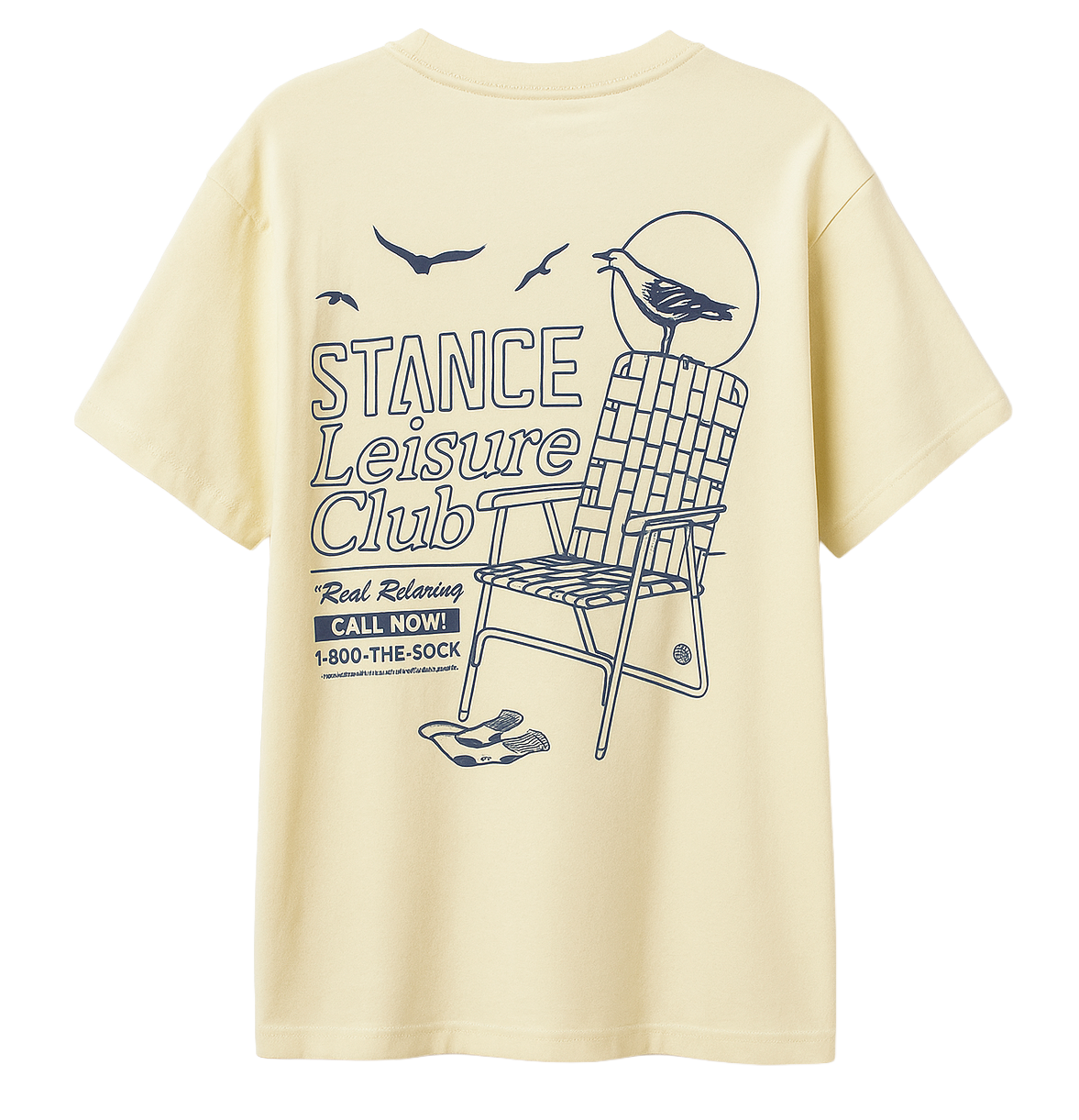 STANCE FOLDABLE LEISURE T-SHIRT BUTTER - A3SS1A25FO