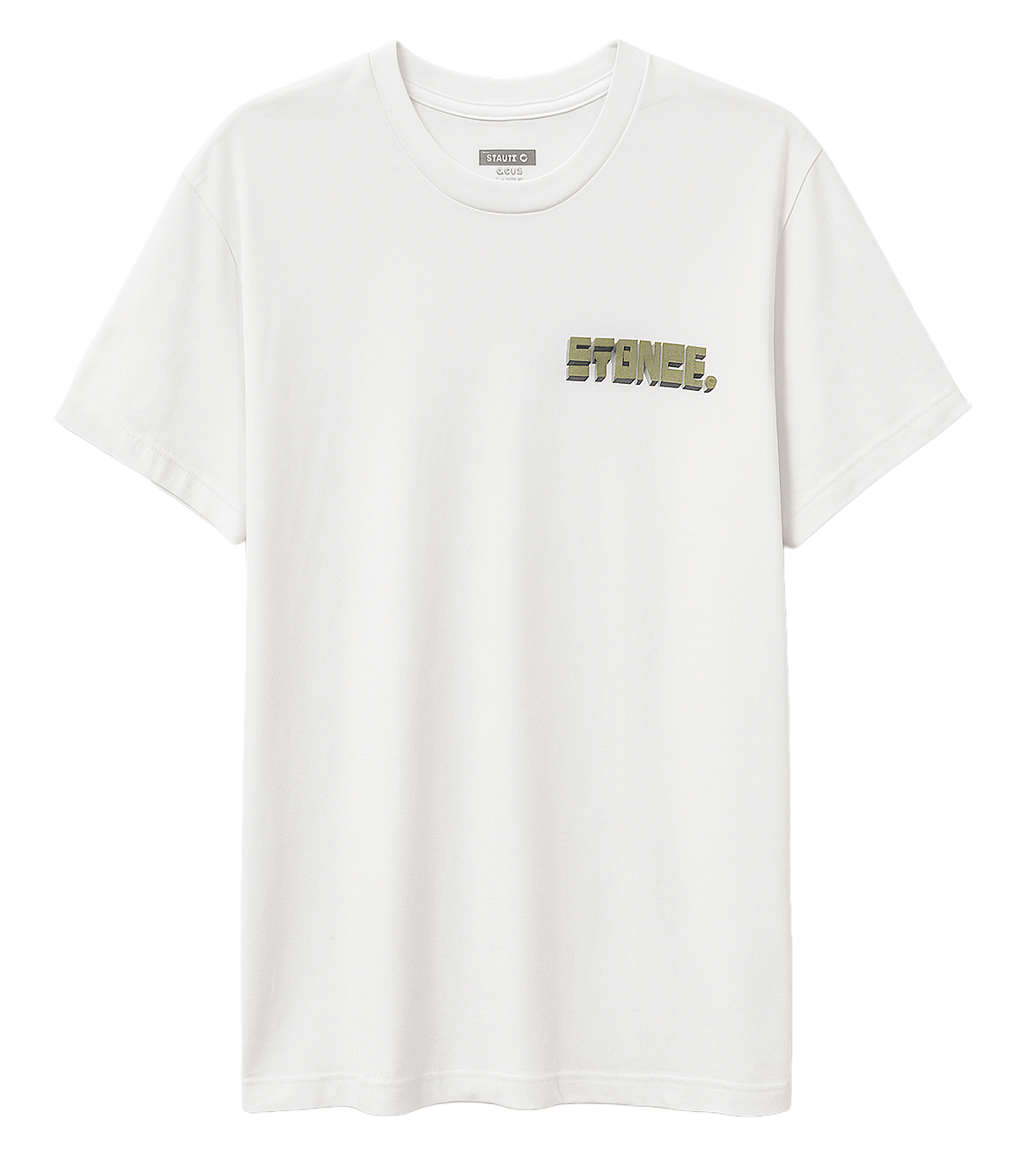 STANCE BRAIN WAVYZ T-SHIRT WHITE - A3SS1C24BR