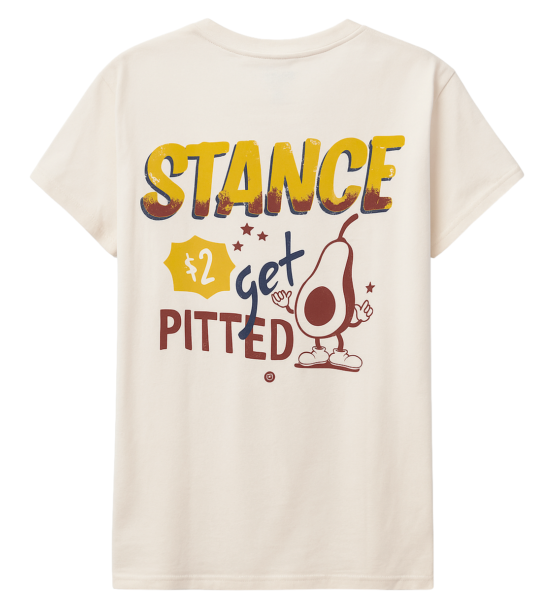 STANCE PITTED T-SHIRT VINTAGE WHITE - A3SS1D24PI