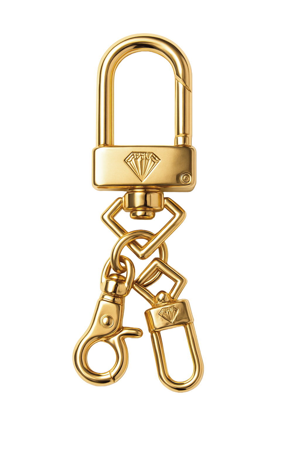 DIAMOND SUPPLY CO LOCK KEYCHAIN GOLD - U-LOCK