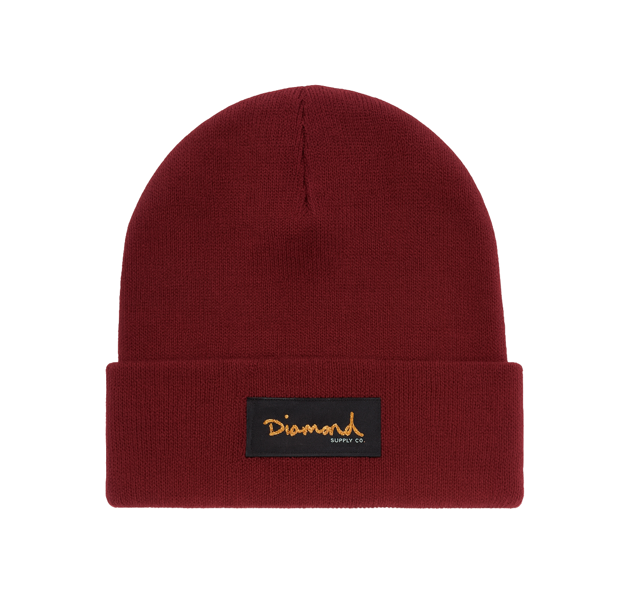 DIAMOND SUPPLY CO CUFF BEANIE BURGUNDY - C14WHF01