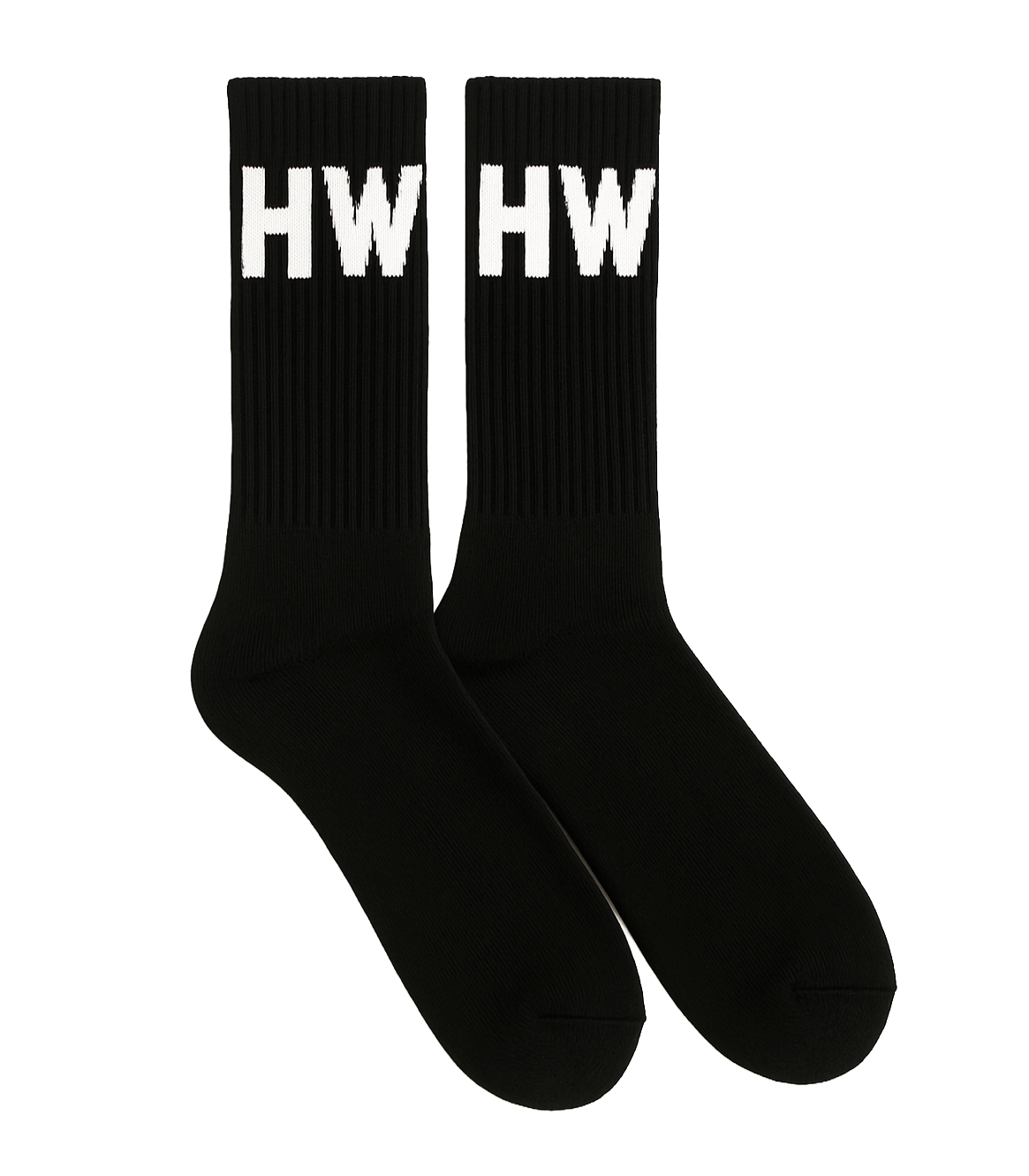 HWD LOGO CREW SOCKS BLACK - Z19HMAC100