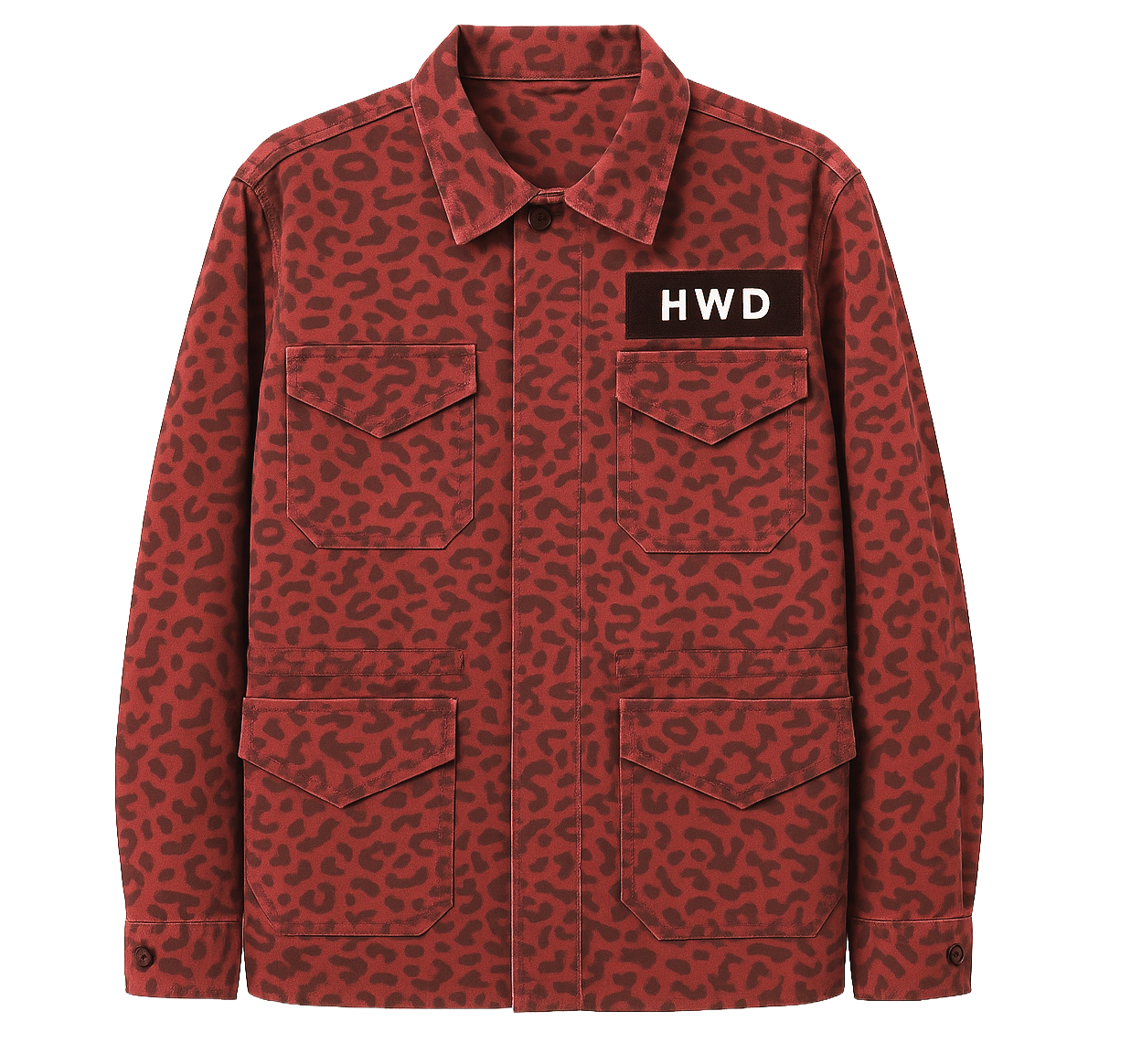 HWD DENIM JACKET RED CHEETAH - D19HMTC030