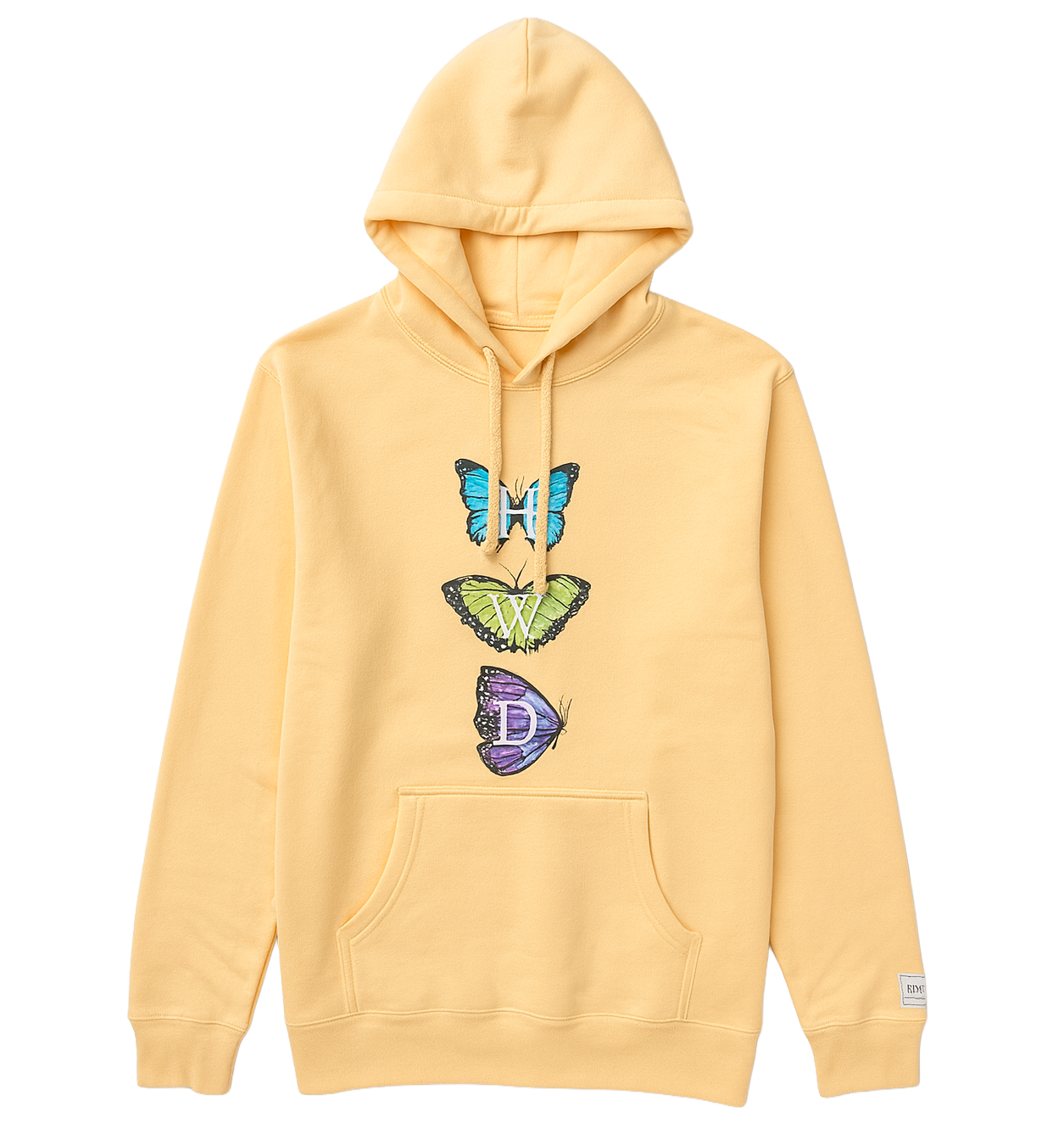 HWD GRAPHIC FLEECE HOODIE PEACH - A20HMPF017