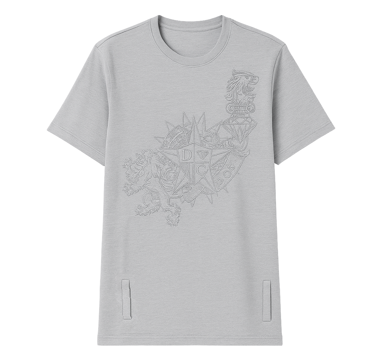 CORDOVA FRENCH TERRY CREW T-SHIRT H GREY - Z14CTF10