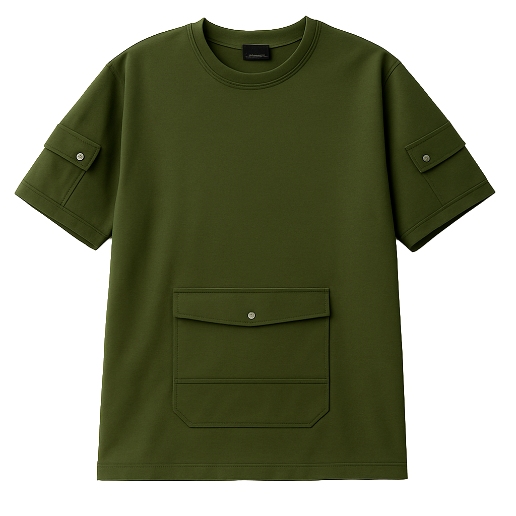 CORDOVA FRENCH TERRY CARGO T-SHIRT OLIVE - A15CTZ06