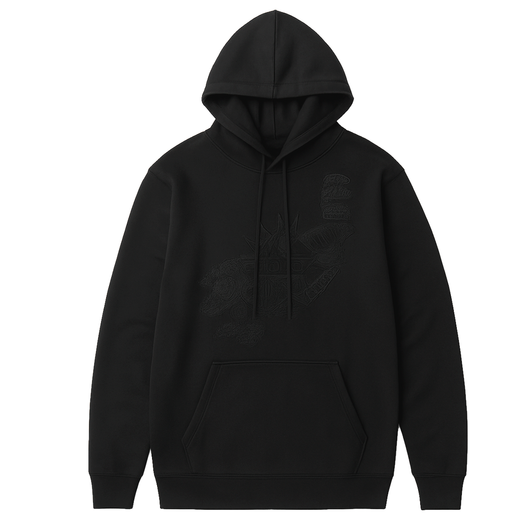 CORDOVA EMBROIDERED HOODIE BLACK - Z14CTF11