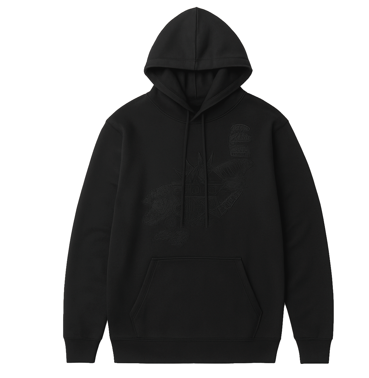 CORDOVA EMBROIDERED HOODIE BLACK - Z14CTF11