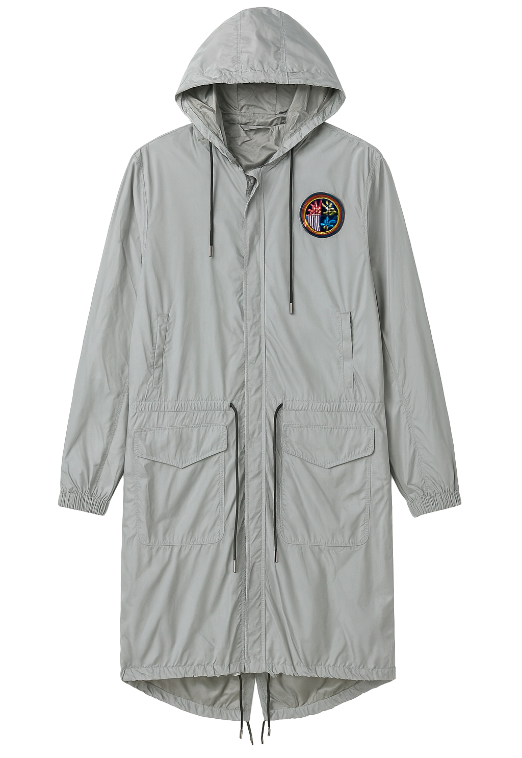 CORDOVA EXTENDED TRENCH COAT HOODIE JACKET GREY - A15CTC02