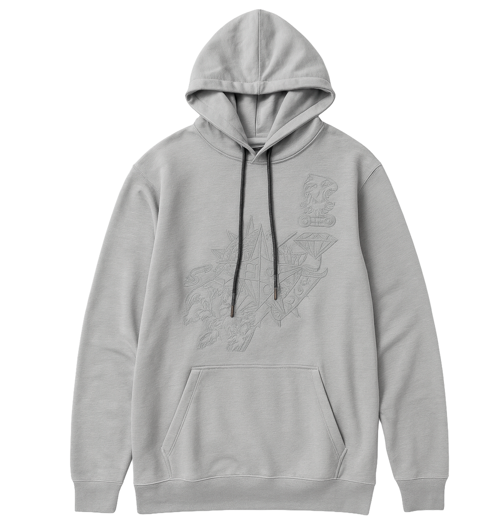 CORDOVA EMBROIDERED HOODIE H. GREY - Z14CTF11