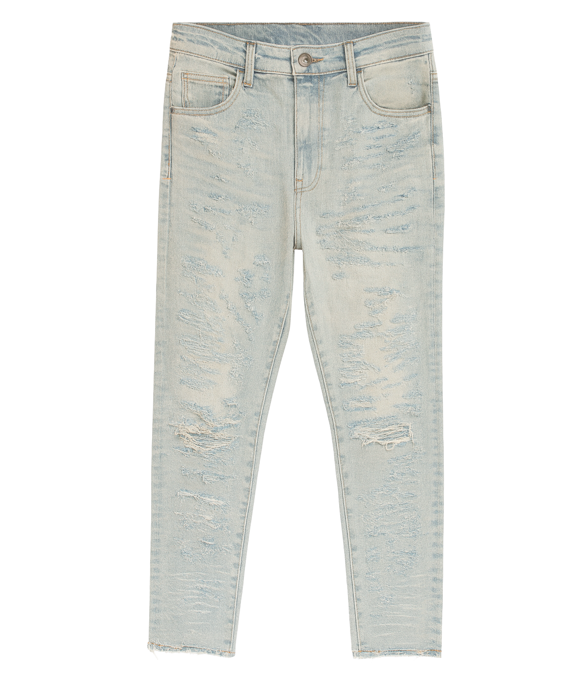 EMBELLISH BLASTED DENIM JEANS POWDER WASH - EMBF24-011