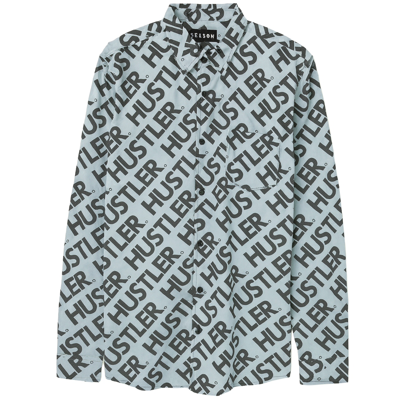 REASON L/S BUTTON-DOWN SHIRT LT BLUE - OX-6