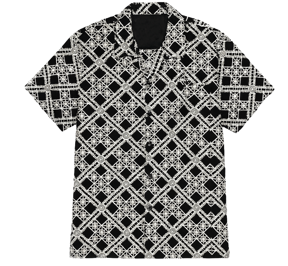 GFTD LA S/S BUTTON DOWN SHIRT BLACK - GFSSP25-1
