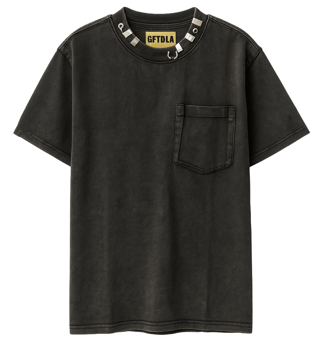 GFTD LA WASHED POCKET T-SHIRT BLACK - GFTSP25-10