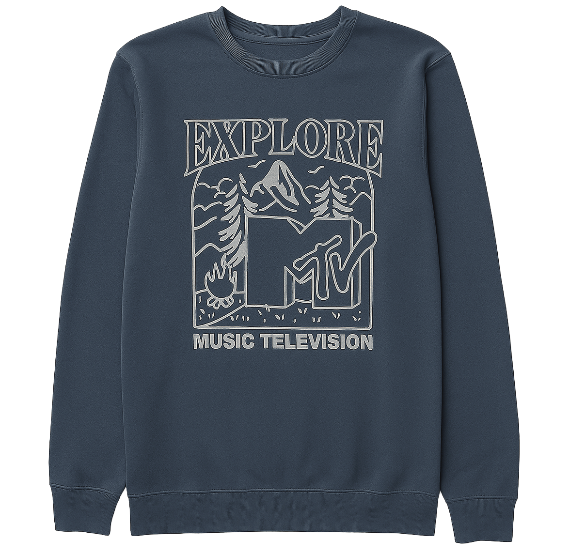 LICENSED MTV CREWNECK SWEATSHIRT D BLUE - 2MTVM0418