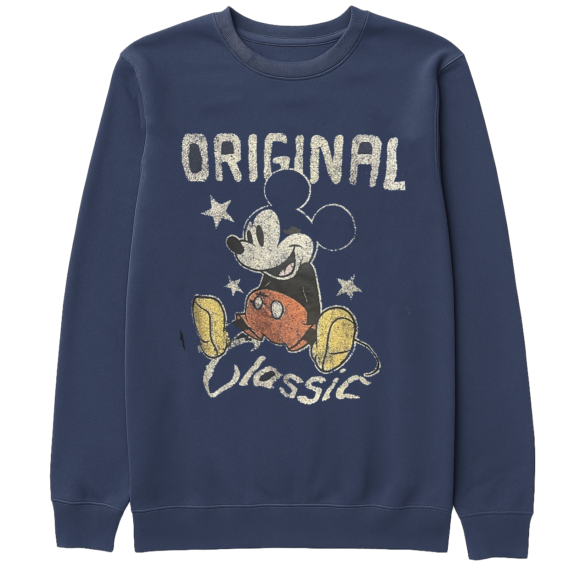 LICENSED DISNEY MICKEY MOUSE CREWNECK BLU - 2DNY7255
