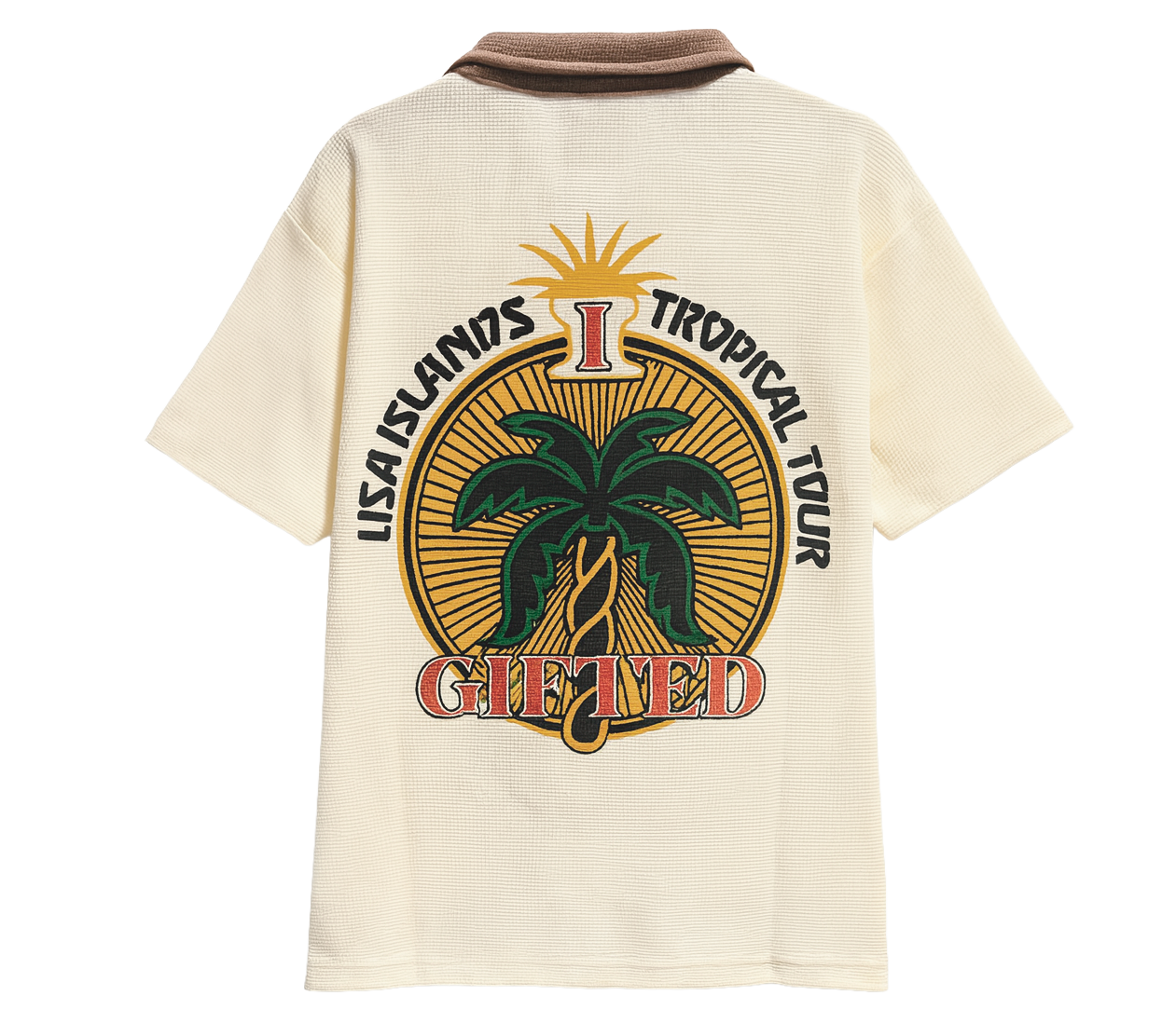 GFTD LA S/S POLO T-SHIRT BONE - GFTSP25-13