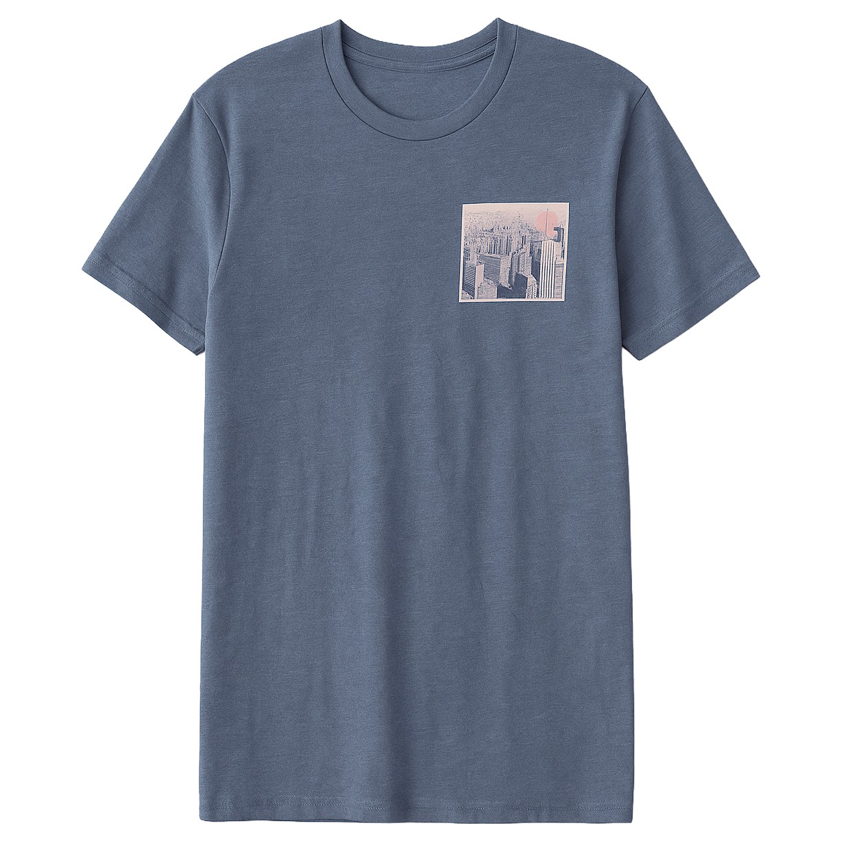 LICENSED APT 9 CITYSCAPE T-SHIRT NAVY - APTN0609