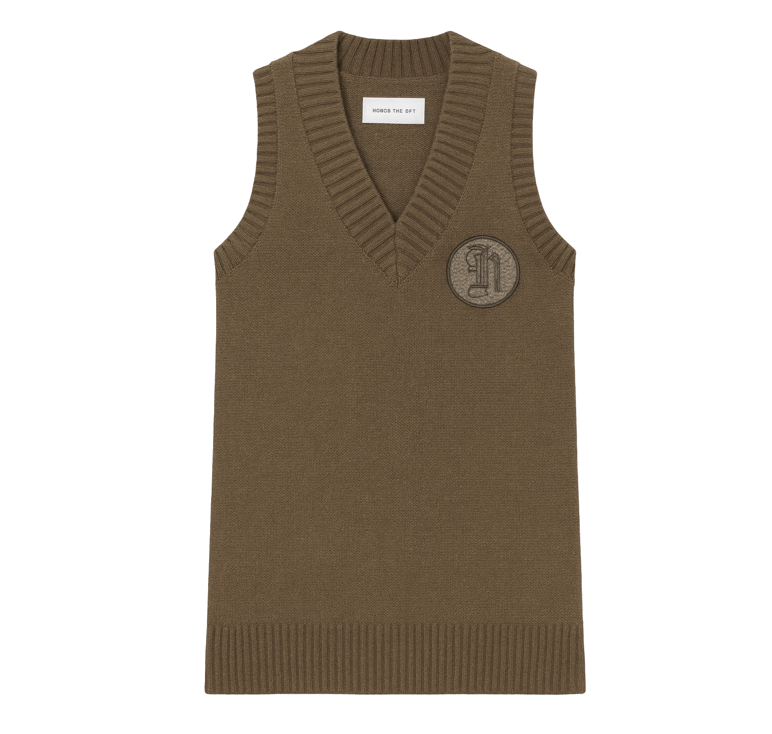 GIRL'S HONOR THE GIFT KNIT SWEATERS DRESS BROWN - KHTG230316
