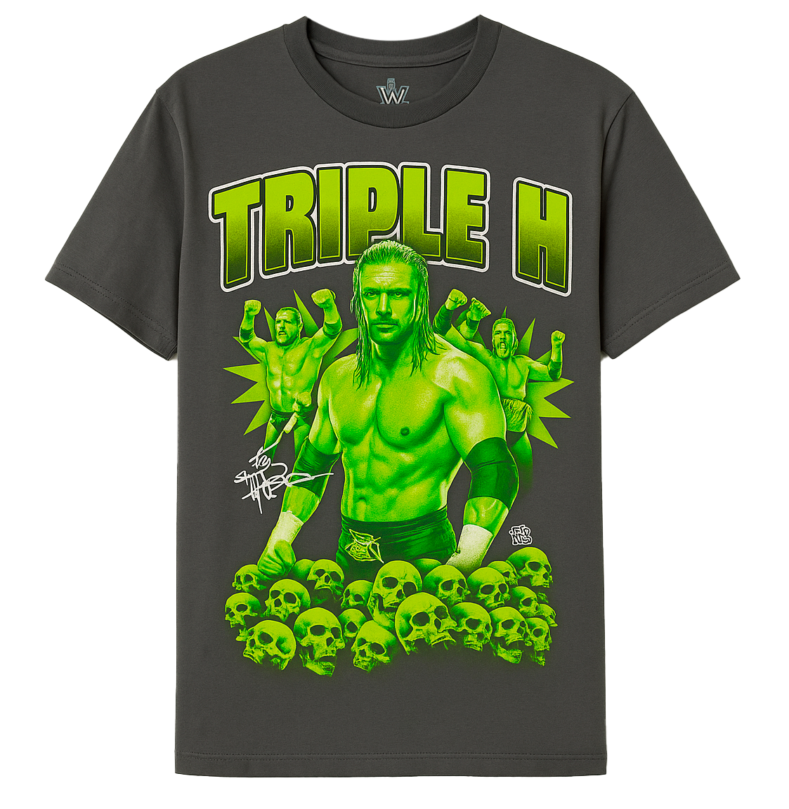 LICENSED WWE TRIPLE H T-SHIRT CHARCOAL - WXNS4888FC