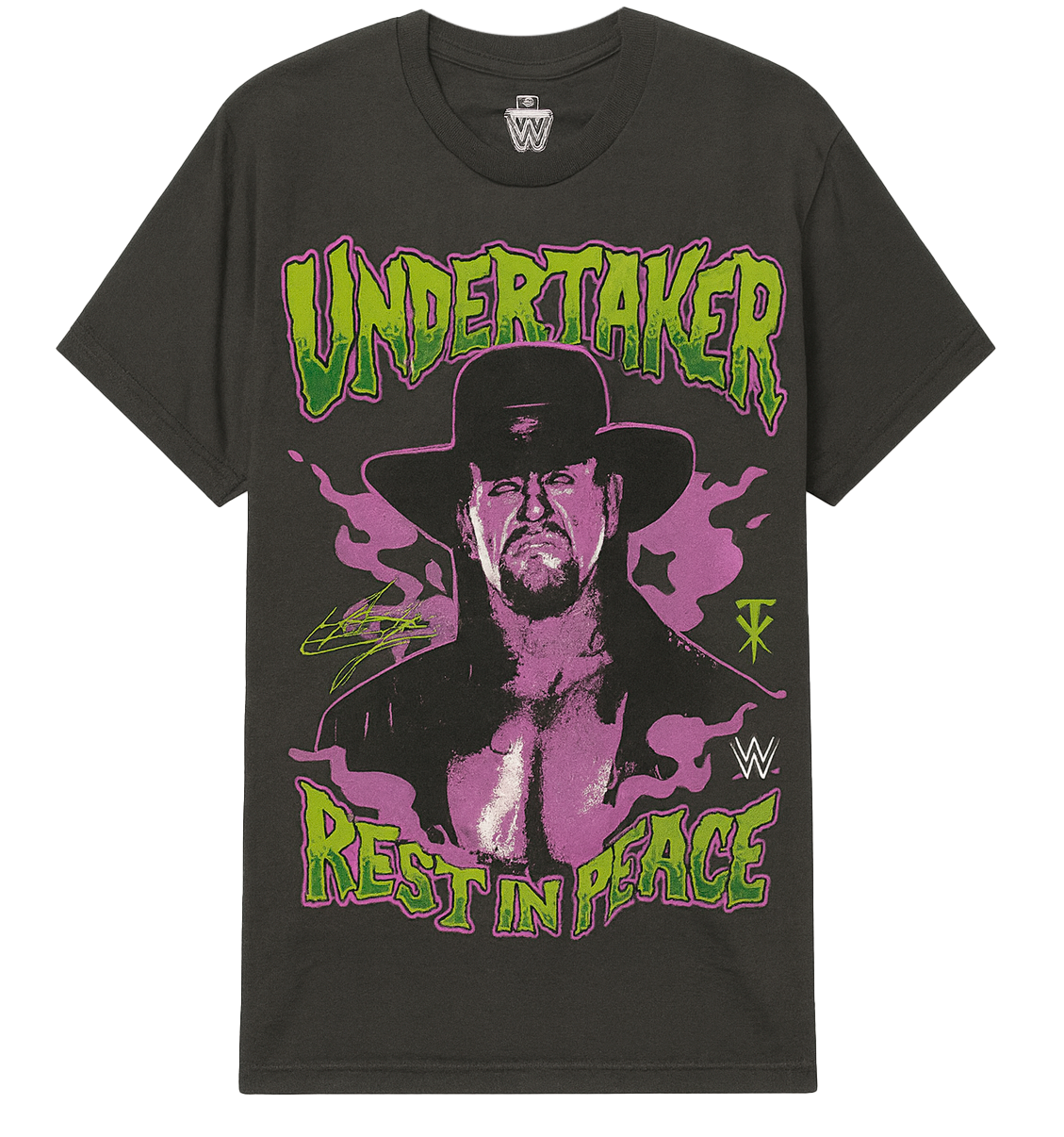 LICENSED WWE UNDERTAKER T-SHIRT CHARCOAL - WXAS4067AR