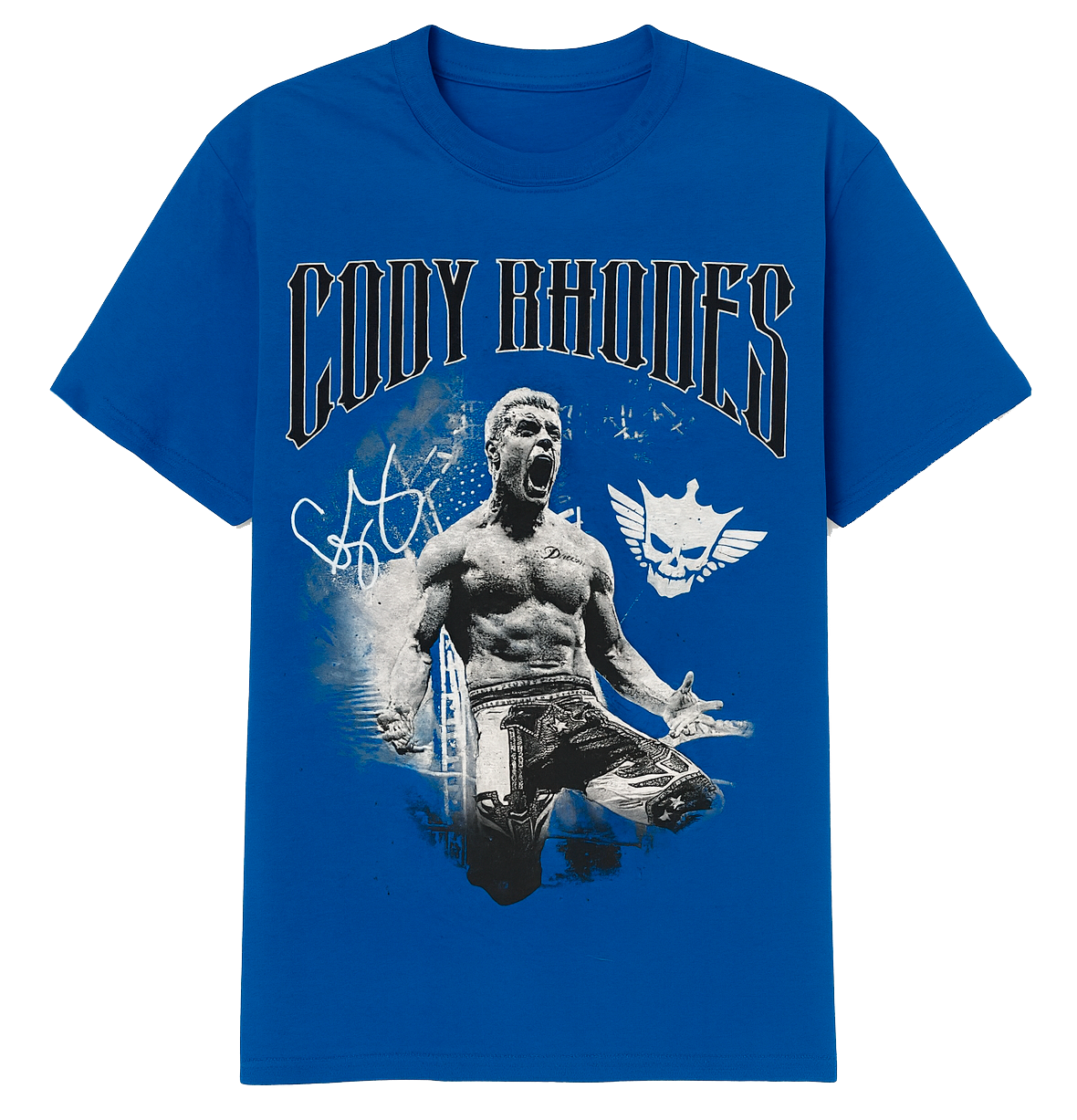 LICENSED WWE CODY RHODES T-SHIRT ROYAL - WXAS4720TL