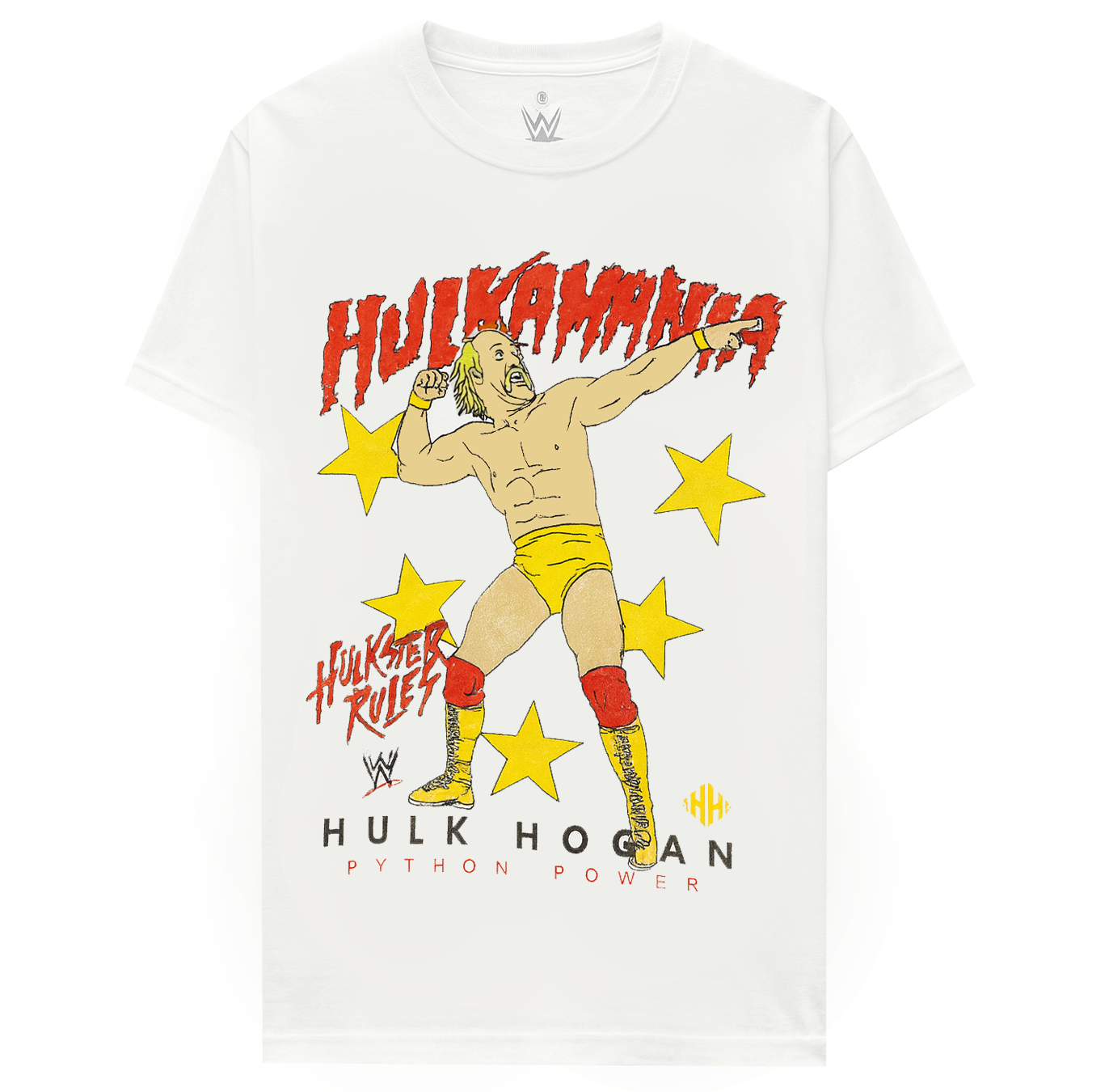 LICENSED WWE HULK HOGAN T-SHIRT WHITE - WXNS4522TJ