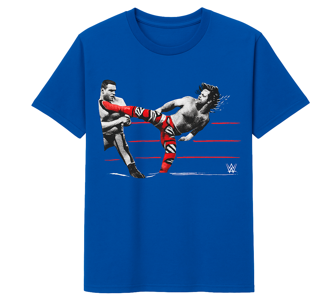 LICENSED WWE SHAWN MICHAELS T-SHIRT ROYAL - WXAS4627FC
