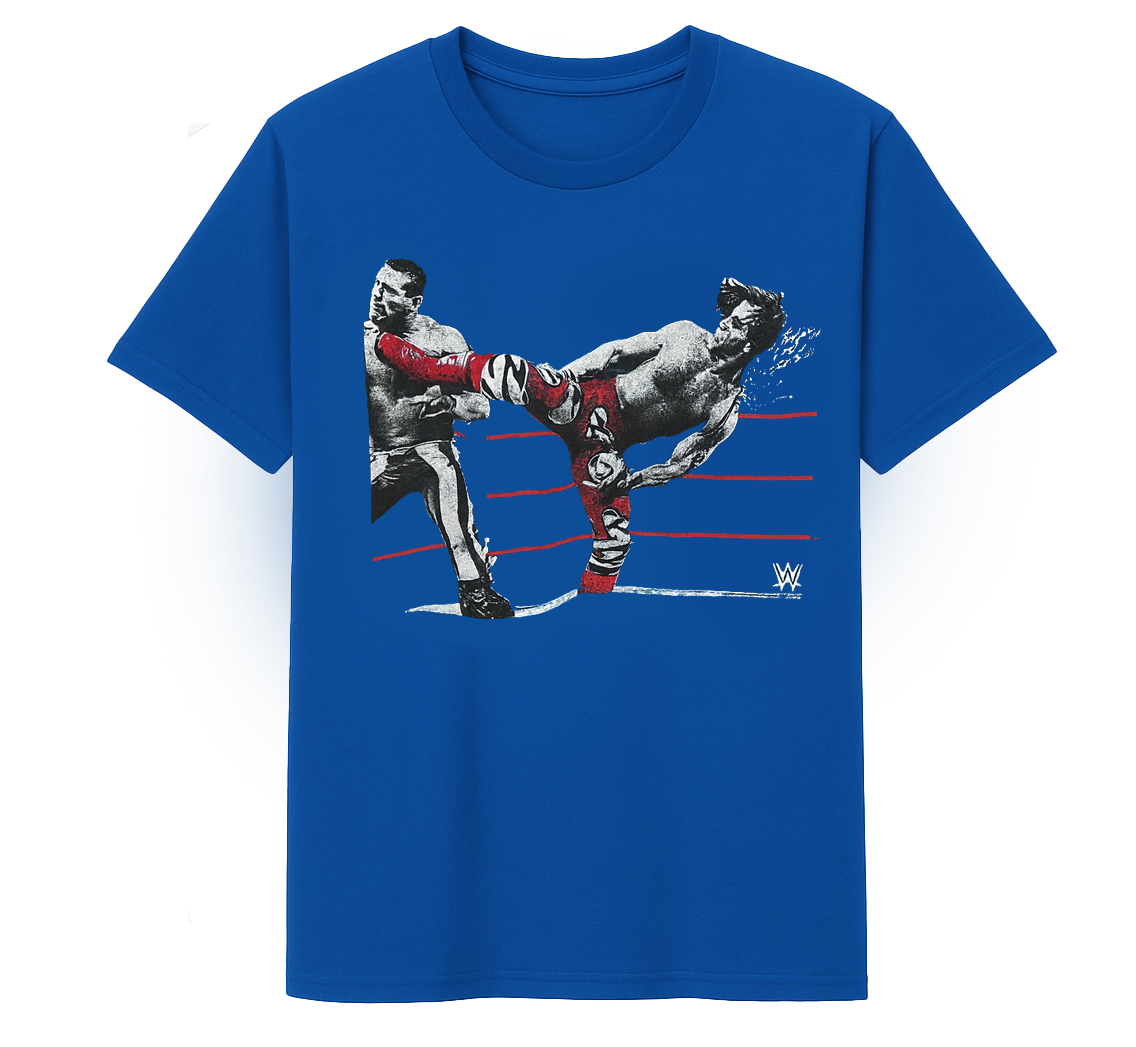 LICENSED WWE SHAWN MICHAELS T-SHIRT ROYAL - WXAS4627FC