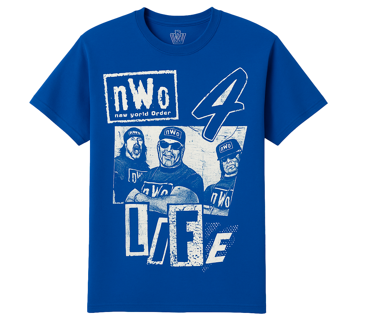 LICENSED WWE NWO T-SHIRT ROYAL - WXNS4896FC
