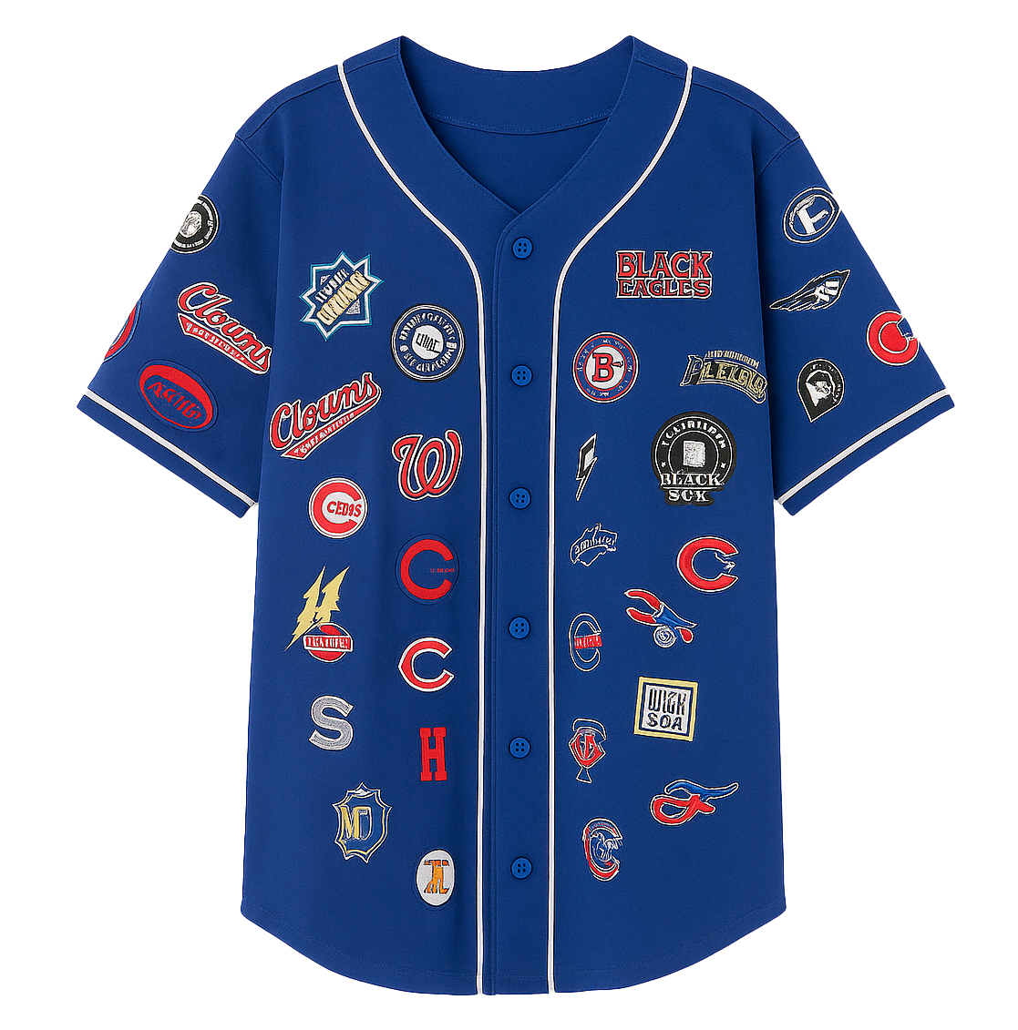 HEADGEAR NEGRO LEAGUE COLLAGE BASEBALL JERSEY BROYAL- HGNL166-BAJ-03