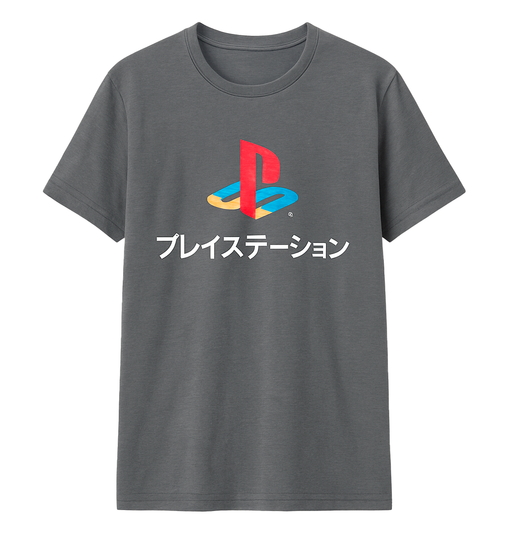 LICENSED PLAYSTATION JAPANESE T-SHIRT CHAR - PSJ028AM