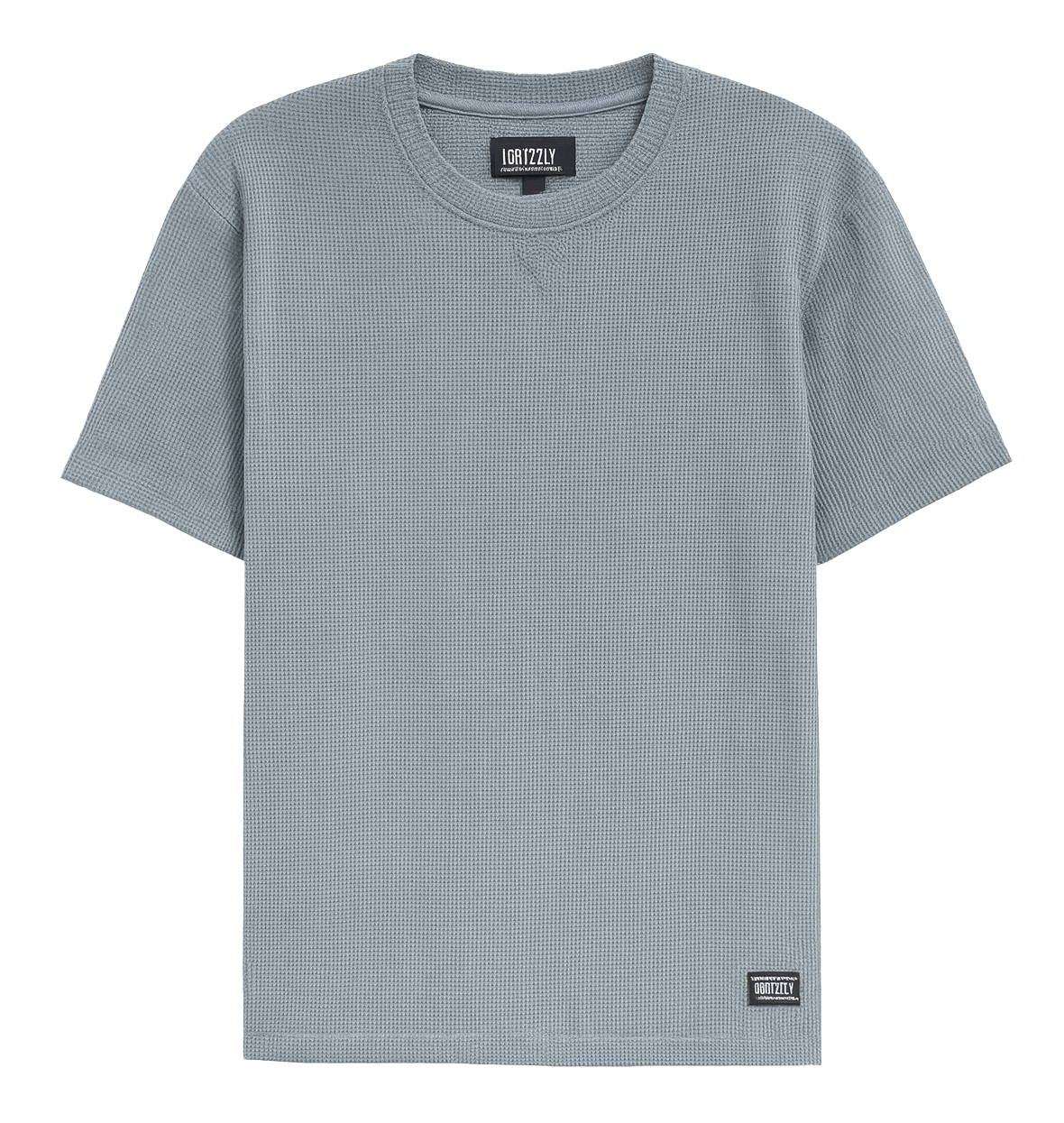 GRIZZLY WAFFLE T-SHIRT L BLUE - GRZST01