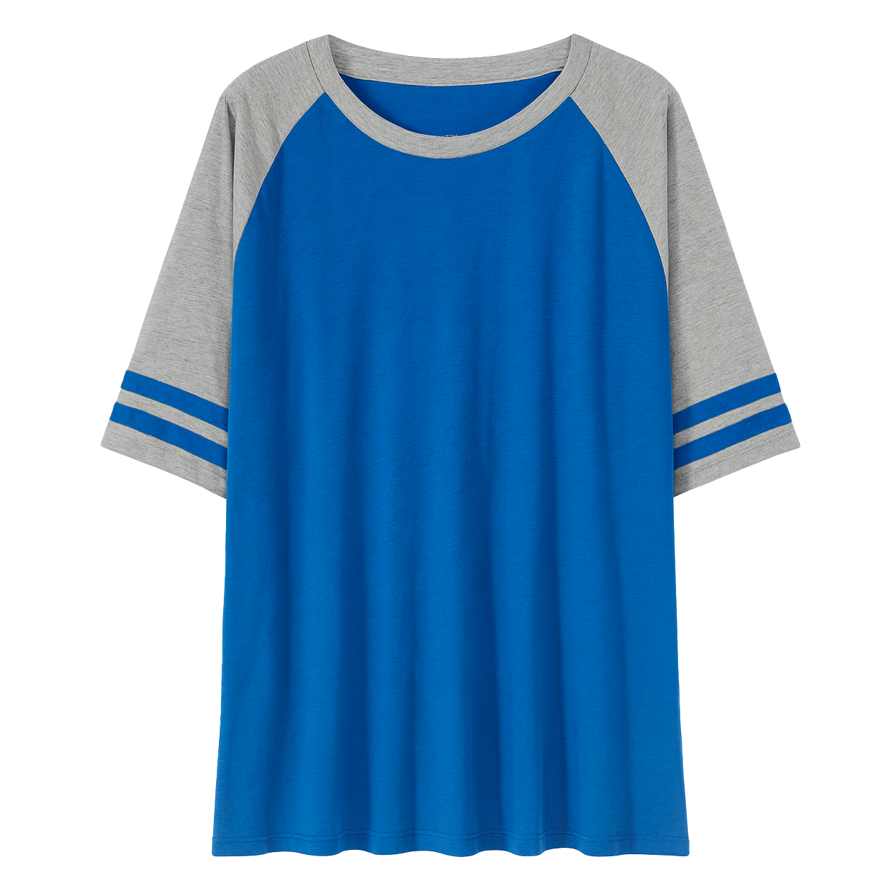 MENS S/S RAGLAN T-SHIRT ROY HTR/HTR GREY - 4ZSRAGBLNK