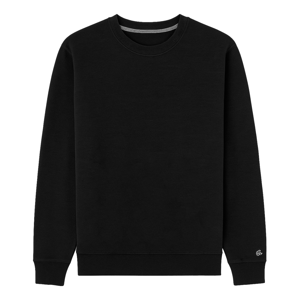 GERALDS ESSENTIALS CREWNECK PULLOVER BLACK - GEZCREW