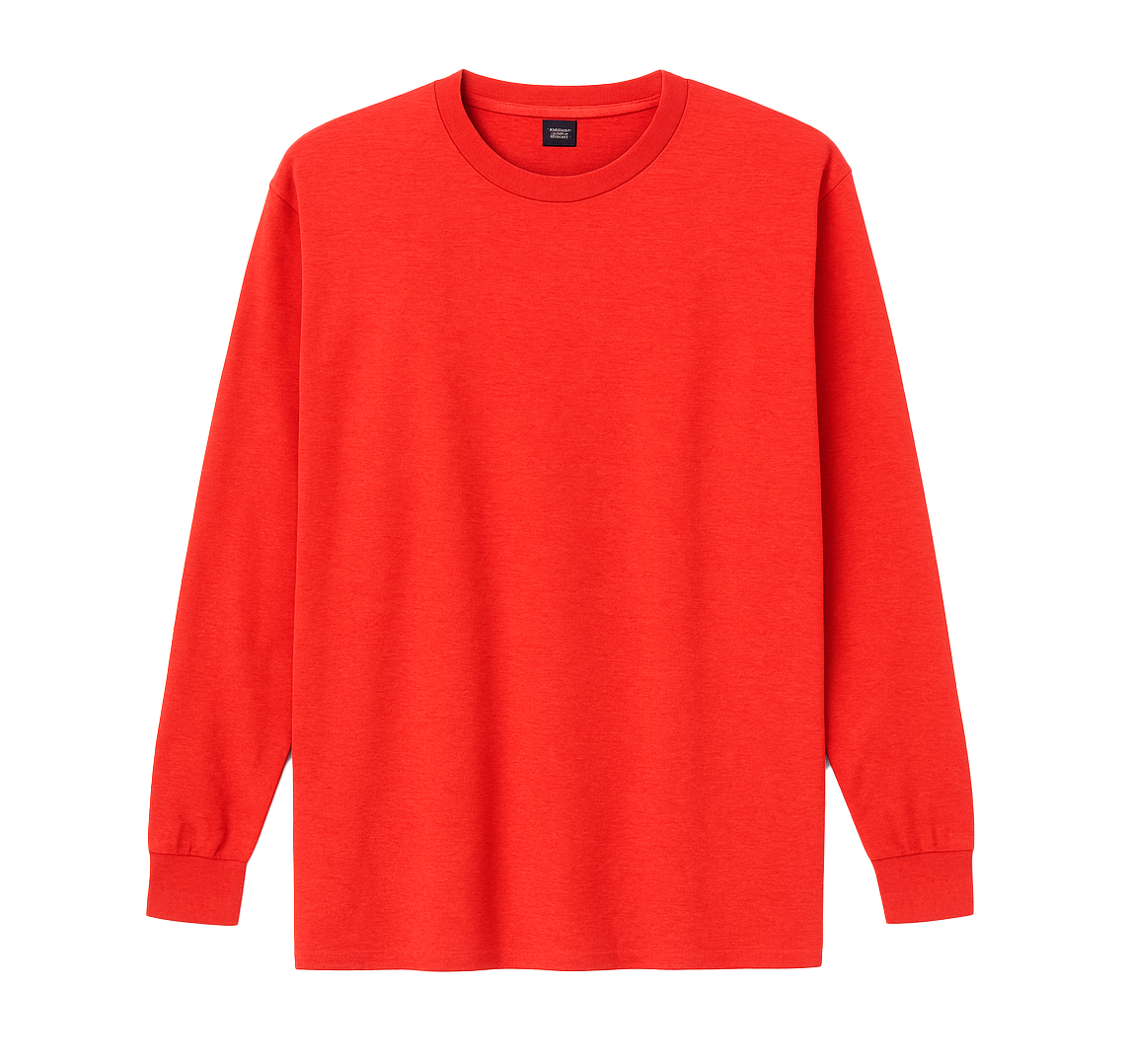 CROOKS & CASTLES LONG SLEEVE SHIRT RED - BLANK (STITCHED TAG)