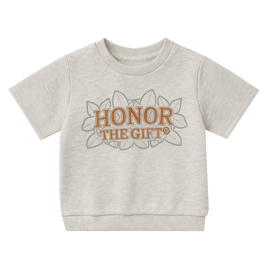 YOUTH HONOR THE GIFT S/S CREWNECK H-GREY - KHTG230250