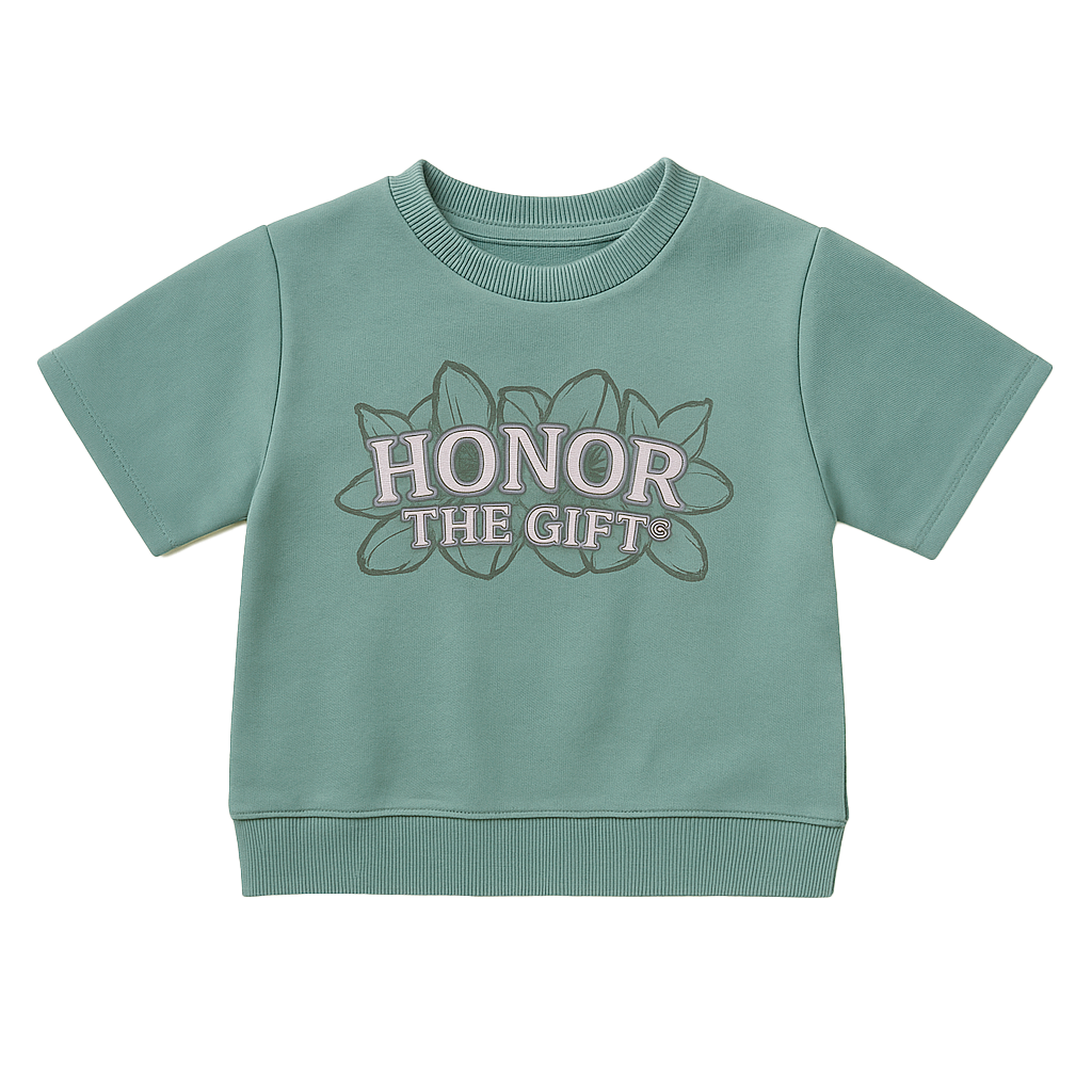 YOUTH HONOR THE GIFT S/S CREWNECK TEAL - KHTG230250