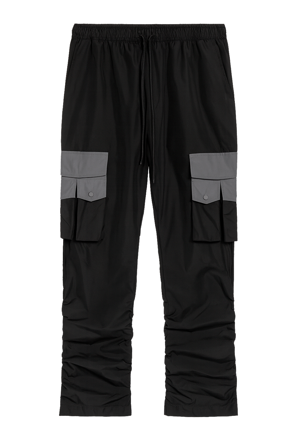 RUE 21 STACKED NYLON CARGO PANTS BLACK - 541-462