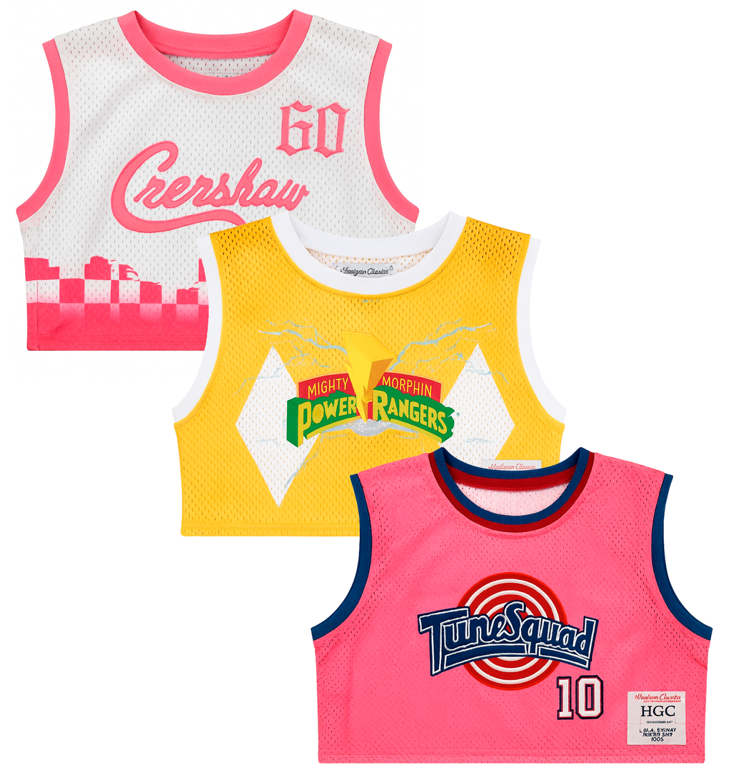 WOMENS HEADGEAR ASSORTED CROP TOP BASKETBALL JERSEYS ASST