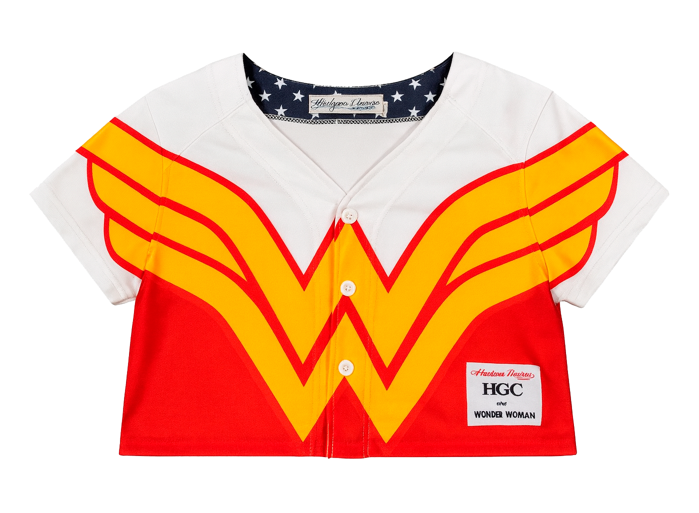 WOMENS HEADGEAR WONDER WOMAN CROP TOP WHITE - HGC050-CROP-16