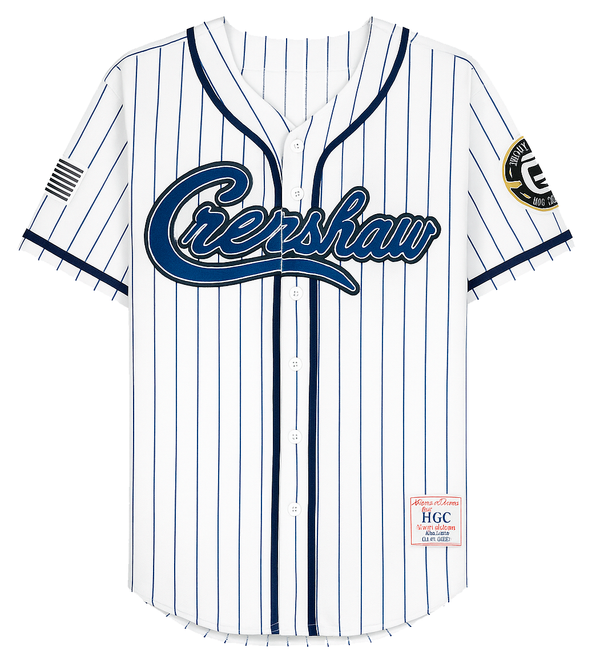 HEADGEAR CRENSHAW NIPSEY BASEBALL JERSEY WHITE/BLUE - HGC072-BAJ-04