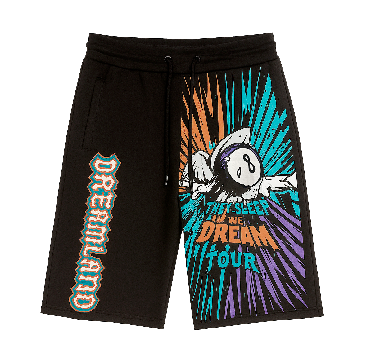 DREAMLAND SWEAT SHORTS BLACK - D2208B0705