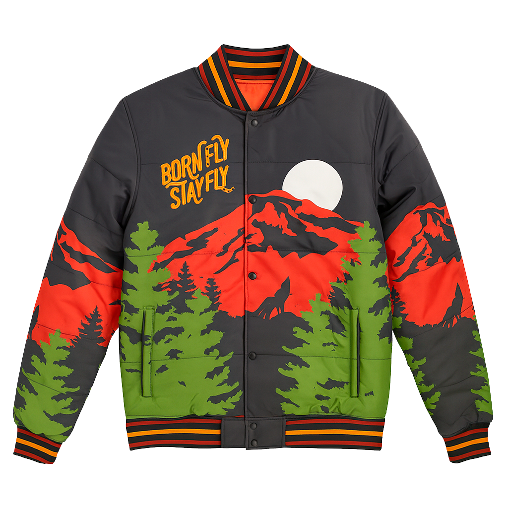 BORN FLY INSULATED BOMBER JACKET BLACK - 2111O4243