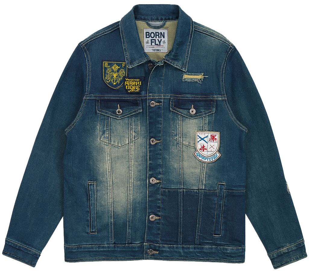 BORN FLY DENIM JACKET TINT WASH - 2211O4544