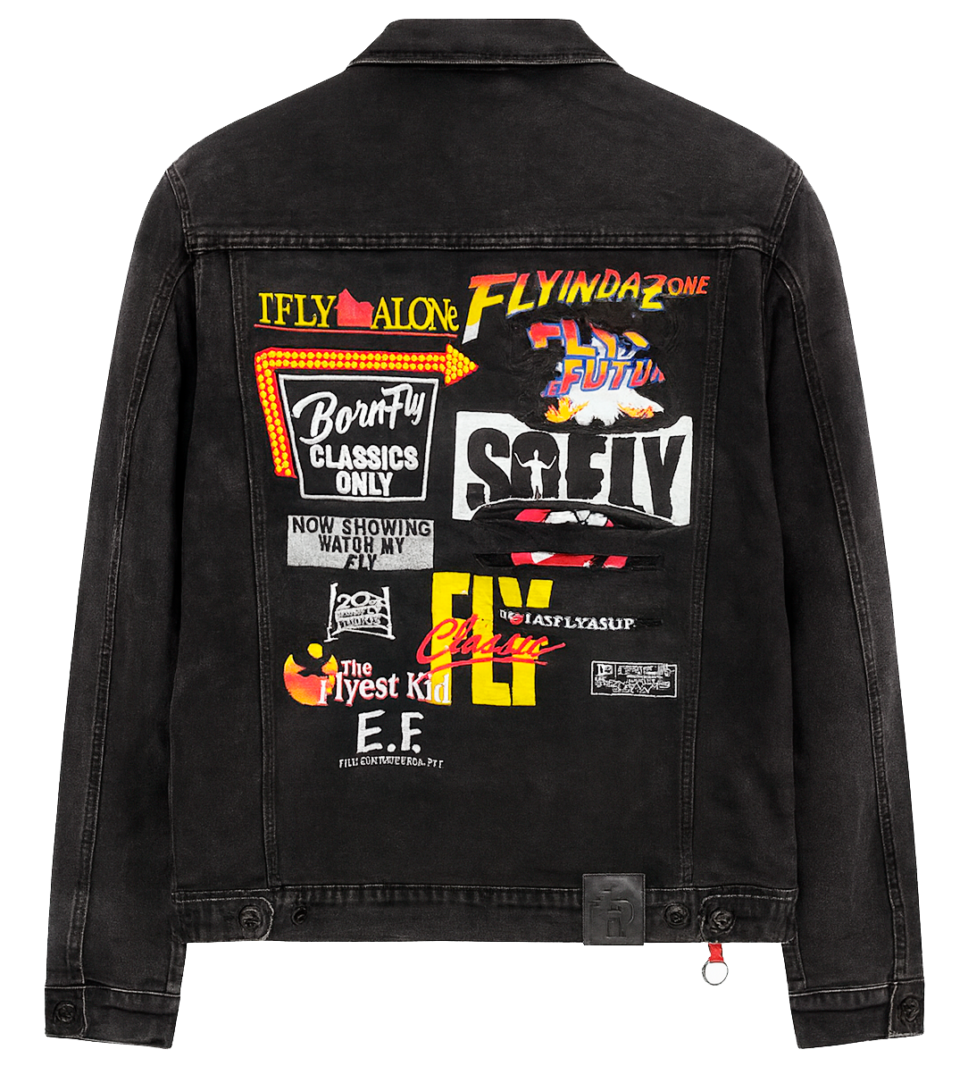BORN FLY DENIM JACKET BLACK - 2208O4498