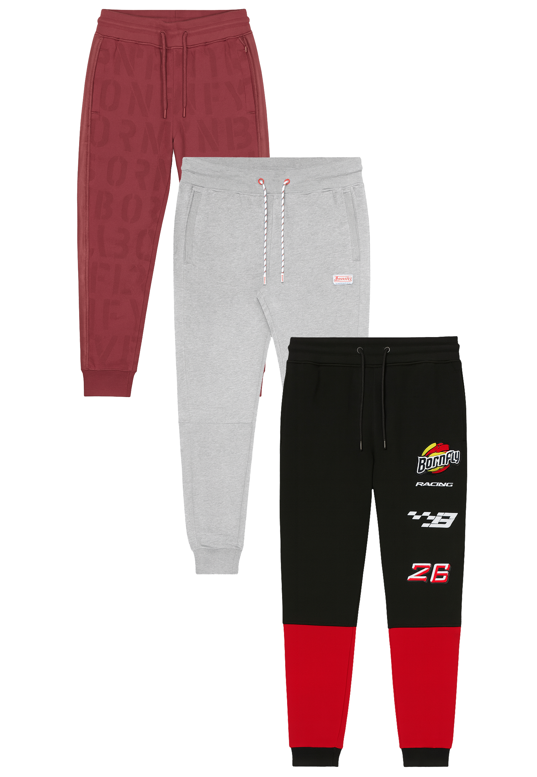 BORN FLY ASSORTED JOGGER PANTS ASST - BFJGRA