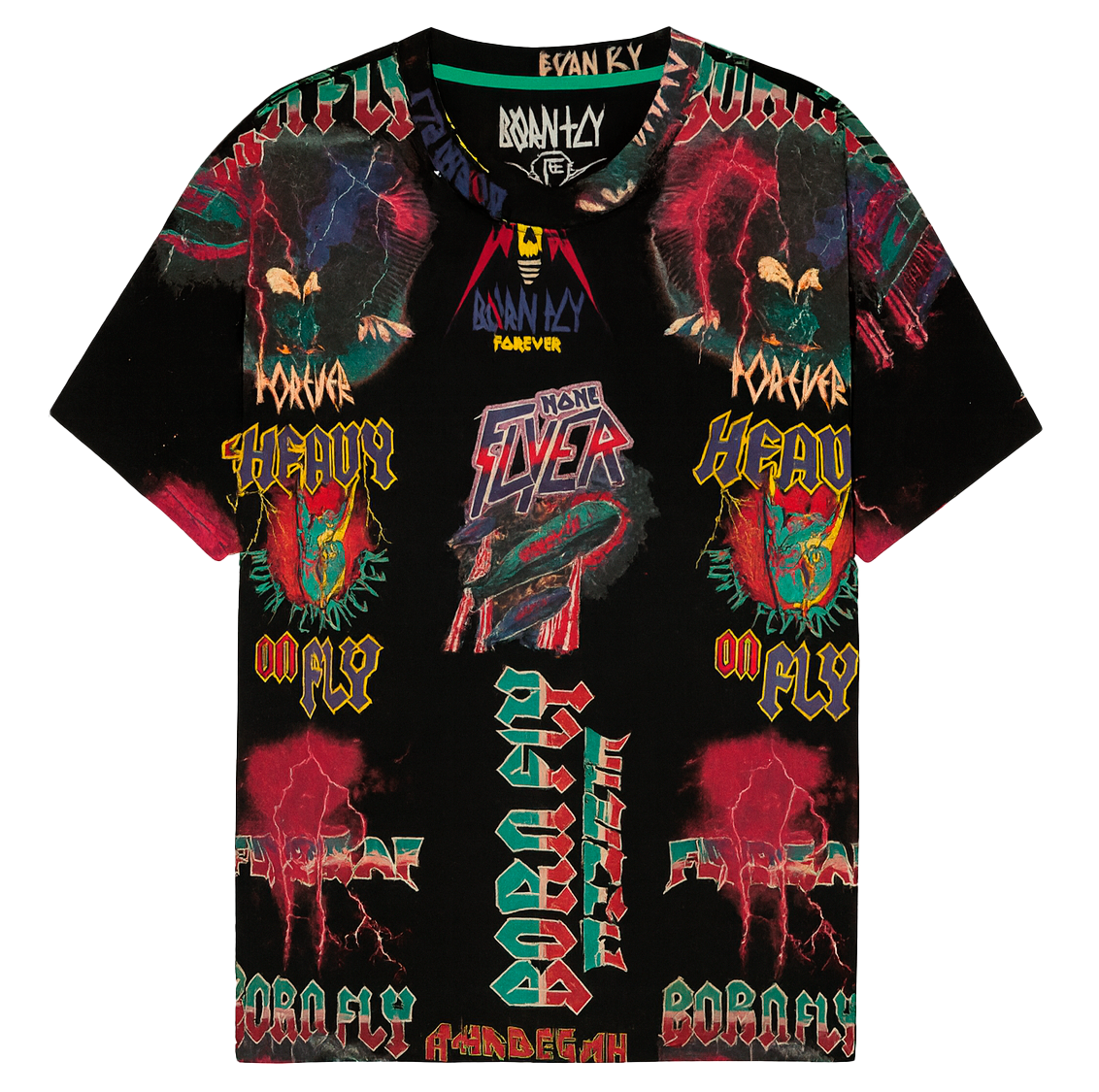 BORN FLY GRAPHIC T-SHIRT BLACK - 2209T4463