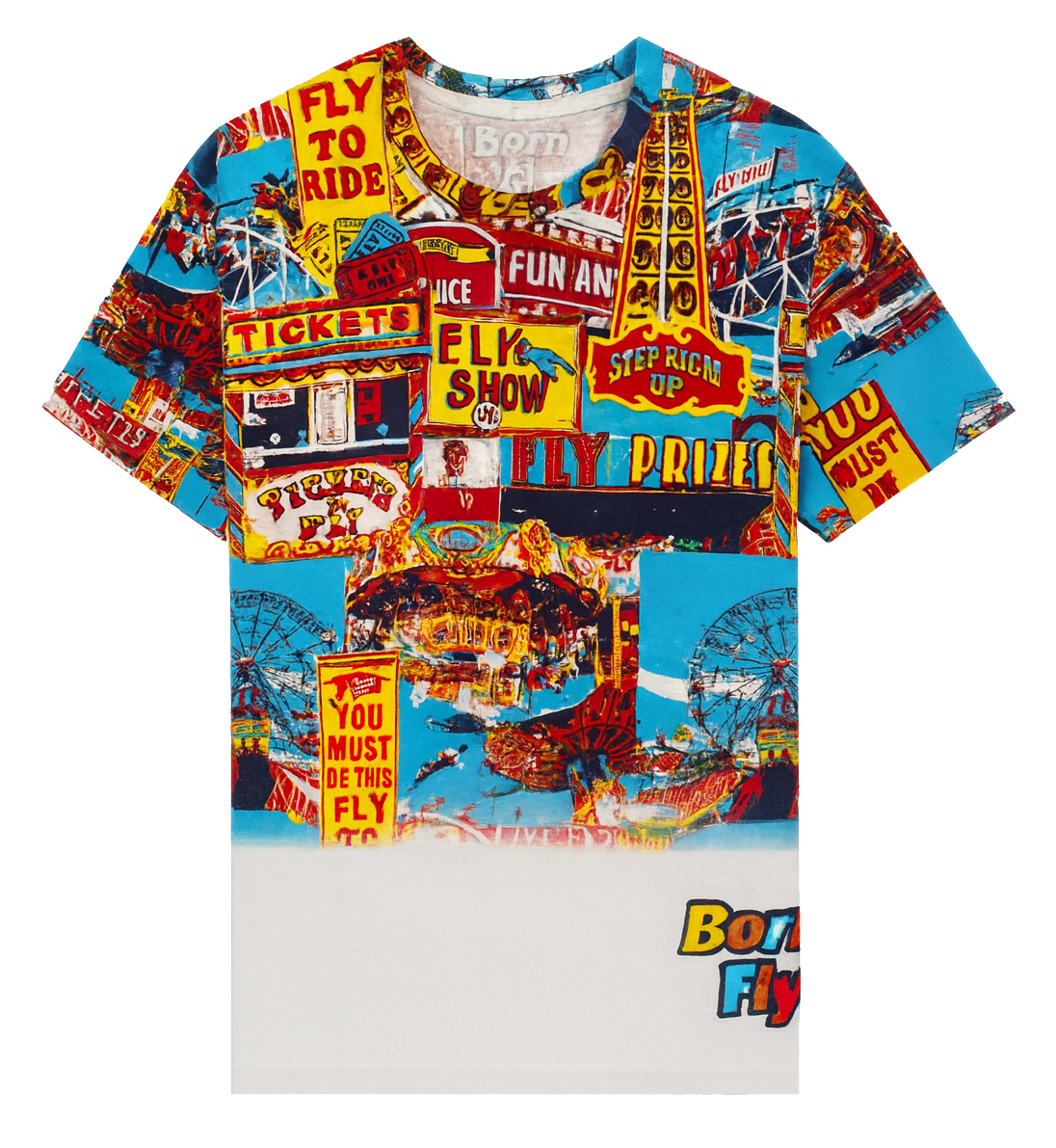 BORN FLY GRAPHIC T-SHIRT WHITE - 2205T4397