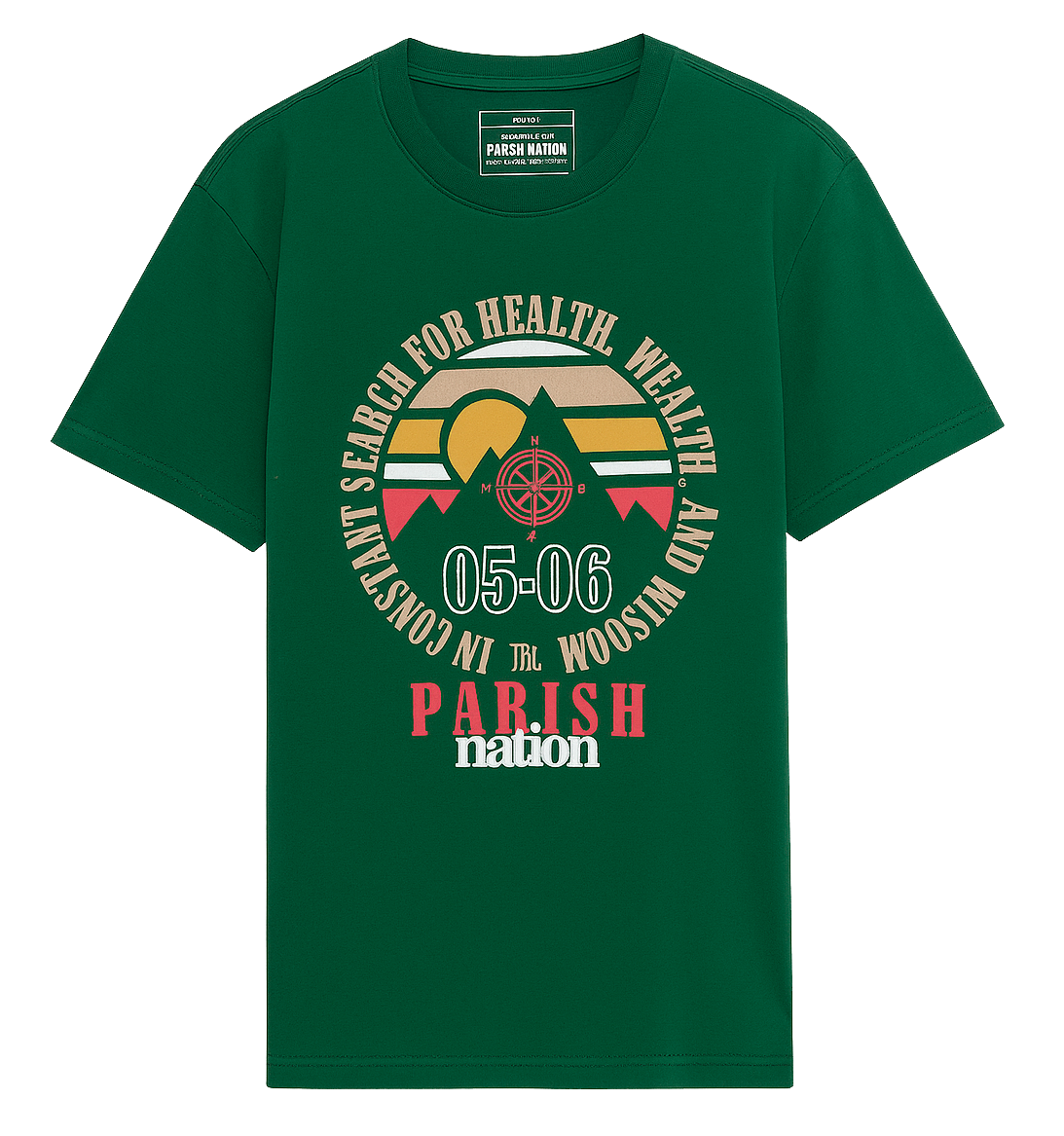 PARISH NATION GRAPHIC T-SHIRT GREEN - N05C2886